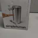 simplehuman 9 oz. Touch-Free Automatic Rechargeable Sensor Pump, Brushed Stainless Steel, New