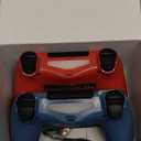 SHEPUDRUC Wireless Controller for PS4, 2 Pack Remote Control Compatible with P4/Slim/Pro with Dual Vibration/Audio/Six-axis Motion Sensor/Game Joystick (Camo Blue + Camo Red)