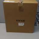 Vinyl Record Storage, Solid Wood Vinyl Record Box with Display Window Fits Standard Records- 7/10 Inch, (Upgrade Latch) Record Storage Case Hold 30-35 Records (Carbonized Brown)