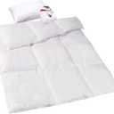 ZPECC Toddler Goose Down Comforter, 41x48 Hypoallergenic Baby Duvet Insert, Soft Lightweight All Season Quilt Blanket for Crib Daycare Stroller White