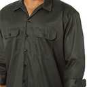 Dickies Men's Long Sleeve Work Shirt (X-Large, Olive Green V1)