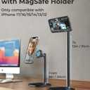 COOPER MagStand, Adjustable Magnetic iPhone Stand for Desk & Phone Holder for Video Recording, Compatible with MagSafe, Stand for iPhone 17 Pro Max, 16/15/14/13/12, Small Mag Safe Tripod (Black)