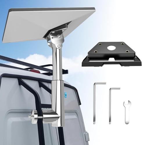 Starlink Mini Mount for RV Ladder, Starlink Mounting Kit with 0-30° Adjustable Starlink Pipe Adapter, Installation Range: 0.87-1.25"