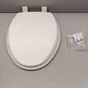 Mayfair Cassel Slow Close Toilet Seat, Easy Clean, Non Slip Premium Wood Seat, Easy Install, Made in USA, Elongated, White, 4-Pack