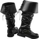 Yearntown Medieval Pirate Boots Men Renaissance Boots Halloween Viking Pirate Gothic Costume Shoes Footwear for Men 10