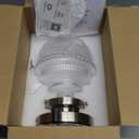 DSMJFU Brushed Nickel Semi Flush Mount Ceiling Light, Small Blowing Clear Glass Shade Ceiling Light Fixtures for Bedroom Closet Bathroom Hallway Kitchen