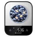 Food Scales for Kitchen,Digital Scale Grams and Ounces for Food Weight,Baking,Cooking,Meal Prep,Small Kitchen Scales with 7 Weighing Units/LED Display/Tare Function,Stainless Steel,Black