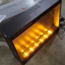 Electric Fireplace Inserts 36inches Wide, Recessed in Wall Fireplace Heater w/Remote Control, 3 Colors Led Top Light& Realistic Flame w/ 5 Brightness, Thermostat, 750W/1500W, Black