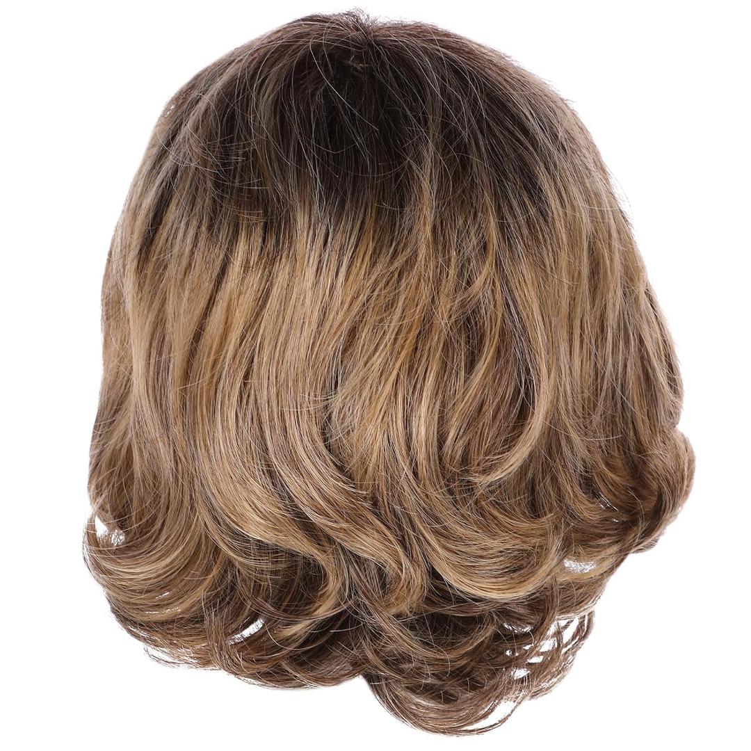 Women Short Curly Wig - Realistic Fiber Yellow Wig for Fashion Hairdressing, Daily Wear, Parties, Weddings