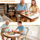 Dementia Activities for Seniors Wooden Tiles Gifts Geometric Cognitive Products & Training Easy Memory for Alzheimer's Elderly Cognitive Craft Gifts