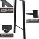 ALLCOS Bar Table Legs 40 Inch Metal Dining Table Legs Heavy Duty Metal Desk Legs Coffee Table Legs, Black, Set of 2