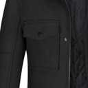 SOMTHRON Men's Wool Blend Trench Coat Stand Collar Zip Up Mid Long Winter Quilted Lined Peacoat Overcoat with Pockets, 2XL