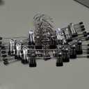 IEOKE Pant Hangers, 12 Pack Skirt Hanger with Clips Metal Trouser Clip for Shorts Heavy Duty Ultra Thin Space Saving (Black, 12pack)