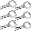 6 Pack 6 Inch C-Clamp Locking with Swivel Pads Heavy Duty Pliers Welding Clamps Clamps Heavy Duty for Craftsmen Home Workshop