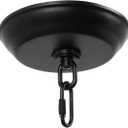 Giluta 5" Standard Light Canopy Kit with Maximum Fixture Weight of 40 Pounds Metal Ceiling Plate for Chandelier Pendant Lighting Flower Basket or DIY Projects, Black