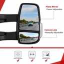YITAMOTOR Right Side Door mirror Compatible with 2015-2024 Ford Transit 150 250 350 Power Heated Mirror with Amber Turn Light, Black, 18 inches x 19.5 inches x 8.5 inches