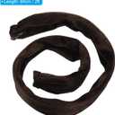 PATIKIL 2ft Lamp Chain Cover, Chain Protective Sleeve Washable with Zipper for Chandelier Lighting Wires Swing Light Fixture, Brown