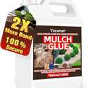 Teexpert Rock Mulch Glue for Landscaping, 1 Gallon Strong Bond Adhesive for Stone, Bark, Pine Straw, and Pea Gravel