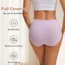 INNERSY Womens Underwear Cotton High Waisted Panties for Women Soft Jacquard Ladies Briefs 4 Pack (M)
