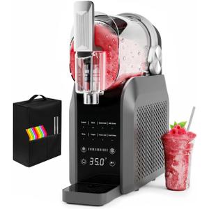 Slushie Machine, No Ice Needed, 88 oz Slushie Machine for Home with Dust Cover, Professional Frozen Drink Maker, 7 Preset Programs+Rinse, Frozen Margaritas, Frapps, Milkshake, and More