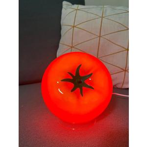 Cute Table Lamp for Bedroom Kitchen Living Room Small Cute Night Light Fruit Bedside Side Table Lamp Kawaii Decor Vintage Funky Home Decor for Girls Room (Tomato)