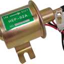 HEP-02A 12V Electric Fuel Pump Metal Solid Petrol 12 Volts Replacement For Motorcycle Carburetor ATV Trucks Boats For Gasoline or Diesel Engine HEP02A Low Pressure Gas Diesel Fuel Pump 2.5-4psi