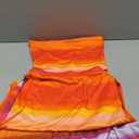 2 Piece Skirt Sets for Women Summer, Floral Sleeveless Tube Top Bodycon Maxi Skirts Y2k Vacation Going Out Outfits (Small, Gradient Orange)