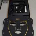 BNU Wireless Led Face Mask Light Therapy, 3 Modes Red Light Therapy for Face with 400 LED Beads, Dual 1000mAh Remote Control, 850NM Infrared Red Light Therapy for Anti-Aging at Home & Travel (Deep Black)