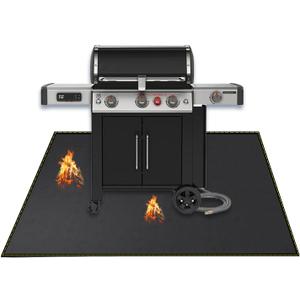 40x60 Inch Under Grill Mat for Outdoor Grill Deck Patio Protector Extra Large Silicone Fireproof Waterproof Oil-Proof Fire Pit Matt BBQ Barbecue Pad
