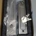 Pocket Door Locks, Edge pulls, Hidden Handles, Pocket Door Locks with Keys, Pocket Door Hardware, Sliding Door Hardware, for Doors 1 5/13" to 2 2/8" Thick (Silver, Key Type)