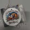 Bourbon Ornament 2025, Bourbon Gifts for Christmas Tree Decorations, Ceramic Ornaments for Hanging Christmas Decorations, Funny Gifts for Women Men, Funny Xmas Ornaments