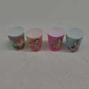 Silver Buffalo Disney Princess Featuring Belle, Snow White, Ariel, and Cinderella Floral 4 Pack Plastic Mini Cup Set, 1.5 Ounces