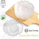 10 Pack Small Clear Glass Plates, 4.7 Inch Clear Coffee Tea Saucer, Mini Glass Snack Dishes Tabletop Coasters Set for Teacup, Appetizer, Salad, Fruit