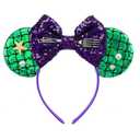 LYLIN Mouse Ears Headband, Princess Mouse Ears for Women Girls Adult, Sparkle Bow Hair Accessories for Cosplay Costume, Travel, Party Decorations