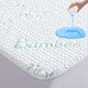 GOONIK King Mattress Protector, Breathable Bamboo Viscose Waterproof King Size Mattress Pad Cover with 6-18 inches Deep Pocket