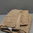 Yimobra Long Bathroom Rugs Non Slip Washable 44x24 Inch - Ultra Soft Absorbent Polyester Bath Mat, Quick Dry Shaggy Floor Carpet for Tub Shower, Light Brown Home Decor Accessories