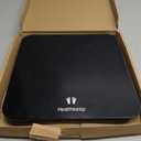 Digital Bathroom Scale for Body Weight: High-Precision 4-Sensor Accuracy, LED Display, 400lb/180kg Capacity, Safe Rounded Corners, Batteries Included