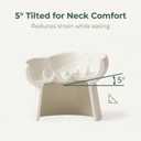 Ceramics Raised Slow Feeder Cat Bowl, Ceramic Elevated and Titled Food Bowl Small Dogs Slow Feeder, Flower Shaped Cute Cat Dish for Dry and Wet Food (Beige, 5.7")