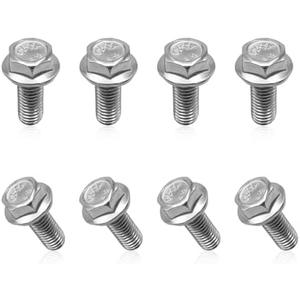 povtii 8PCS Car Top Front Skid Plate Bolts, Stainless Steel 12mm Hex Head Skid Plate Bolts Compatible with 4Runner Fj Cruiser Land Cruiser Sequoia Tacoma, Car Accessories Replacement , Pack of 4