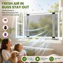 Lounsweer 4 Pcs Expandable Window Screen Adjustable Sliding Window Screen Mesh with Aluminum Frame for Home House (25"-45" W X 18" H)