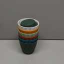 5 inch Plant Pots for Indoor Outdoor Plants, 6 Pack Thick Nursery Pots with Drainage Holes and Saucers, 3D Modern Wave Texture Small Plastic Planter Flower Pots, Multicolor (Colorful)