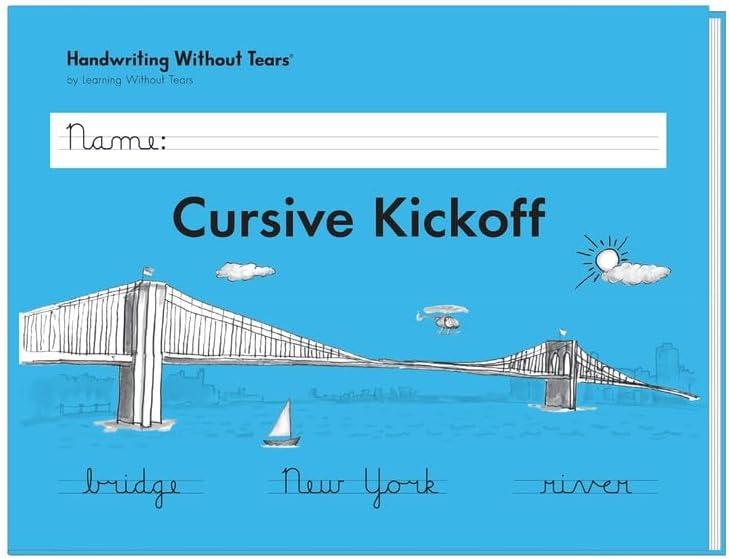 Learning Without Tears, Cursive Kickoff, Student Workbook, Age 7+, 2nd Grade+, Print and Cursive Handwriting Practice, Writing Book, School & Home, Language Arts, Tutoring