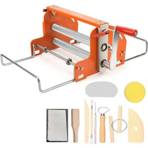 Hand cranked Ceramic Slab Machine, Slab Roller for Clay Pottery, Manual Ceramic Clay Press Slab Machine.