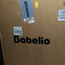 BABELIO New Version Baby Gate with Cat Door Adjustable,29-40" Metal Pet Door for Stairs & Doorways, Pressure Mounted, No Tools Needed, White