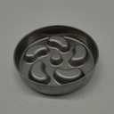 Slow Feeder Dog Bowl, Double Wall Food Grade Stainless Steel, Heavy Duty with Non-Slip Rubber Base, 2Cups Capacity for Medium Dogs to Slow Down Eating (Grey)