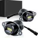 LED Angel Eyes Light Halo Marker Ring Bulbs Compatible for BMW E90 E91 318i LCI 328i/328i XDrive 335i 2009-2011, 120W White 6000K Lamp