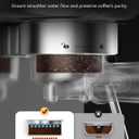 Neretva Espresso Machine 20 Bar, Super Compact Espresso Maker Stainless Steel Professional Coffee Machine Espresso with Power Steam & LED Display for Home Barista Latte and Cappuccino Maker-Silver