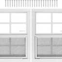 2 Pack Shed Window 12" W x 16" H, White Flush Mount Window with Tempered Glass and Removable Screen for Playhouses, Sheds, Garage and Chicken Coops
