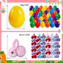 30 Pack Prefilled Easter Eggs with Plush Bunnies,Pre Filled Easter Eggs with Stuffed Toys Inside,Easter Basket Stuffers for Kids,Easter Egg Hunt,Classroom Prize