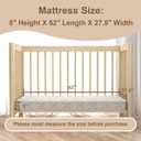 5x52x27.5 Toddler Mattress, Medium Firm with High Density Foam, Edge Reinforced, Odorless and Steady, Certipur-us, Pure White